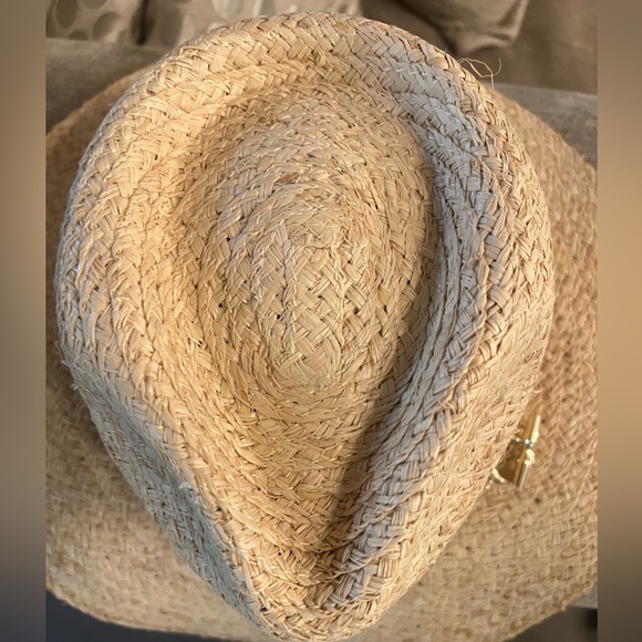 🆕 Lauren Ralph Lauren Raffia Rope Fedora Hat - Picture 9 of 17